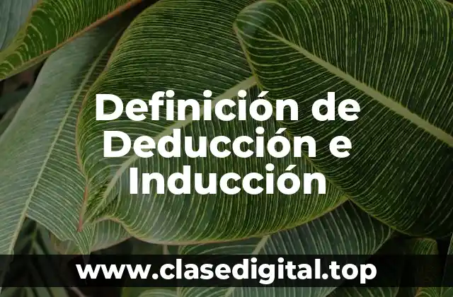 Definición de Deducción e Inducción