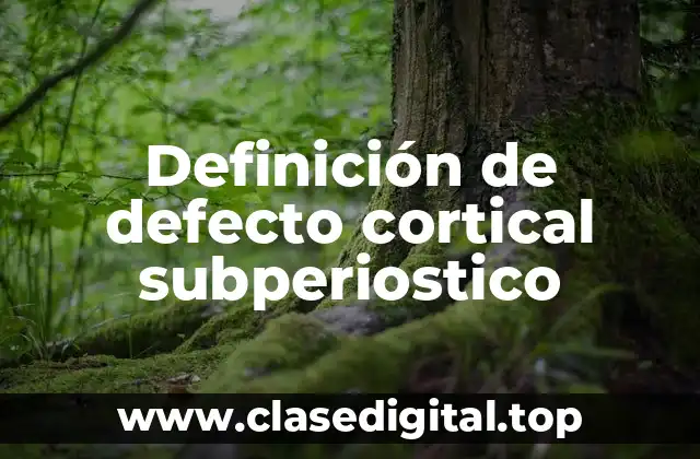 Definición de defecto cortical subperiostico