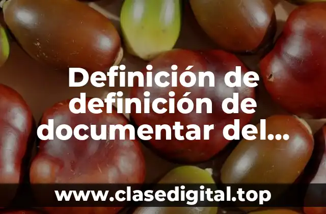 Definición de definición de documentar del campo laboral