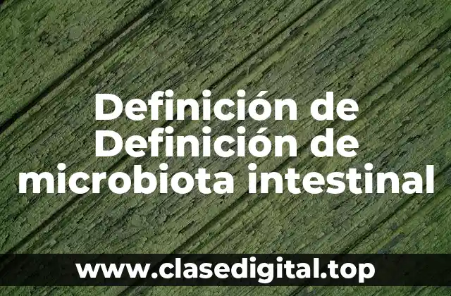 Definición técnica de microbiota intestinal