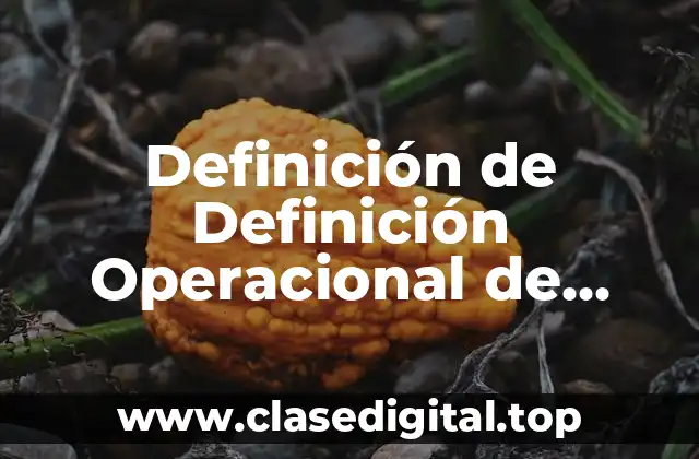 Ejemplos de Definición Operacional de Variables