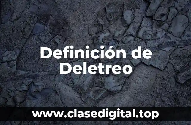 Definición Técnica de Deletreo