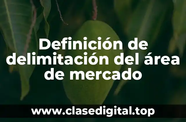 Definición de delimitación del área de mercado
