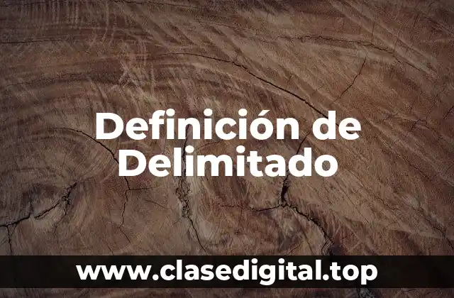 Definición de Delimitado
