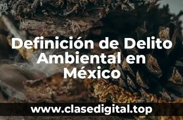 Definición de Delito Ambiental en México