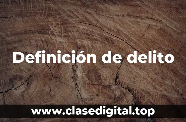 Definición de delito