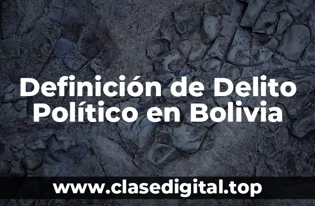 Definición de Delito Político en Bolivia