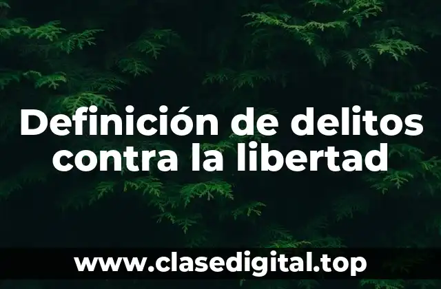 Definición de delitos contra la libertad