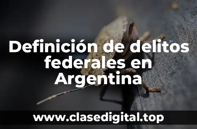 Ejemplos de delitos federales en Argentina