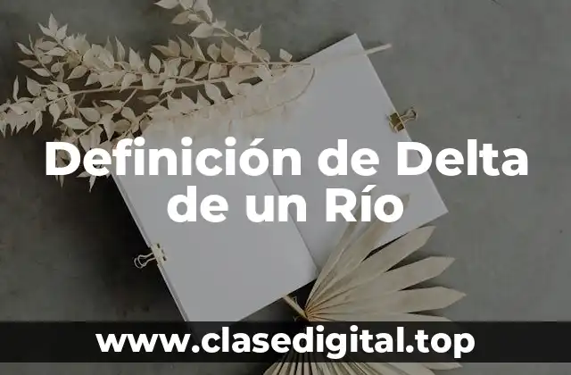 Definición técnica de delta de un río