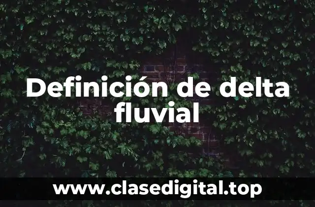 Definición de delta fluvial