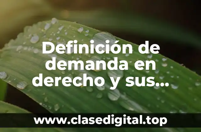 Definición de demanda en derecho y sus determinantes