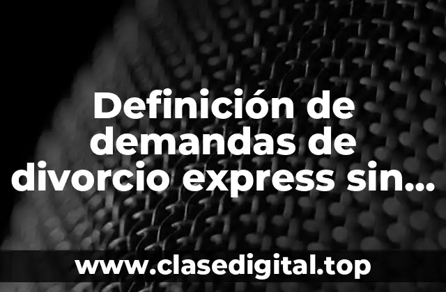 Ejemplos de demandas de divorcio express sin hijos