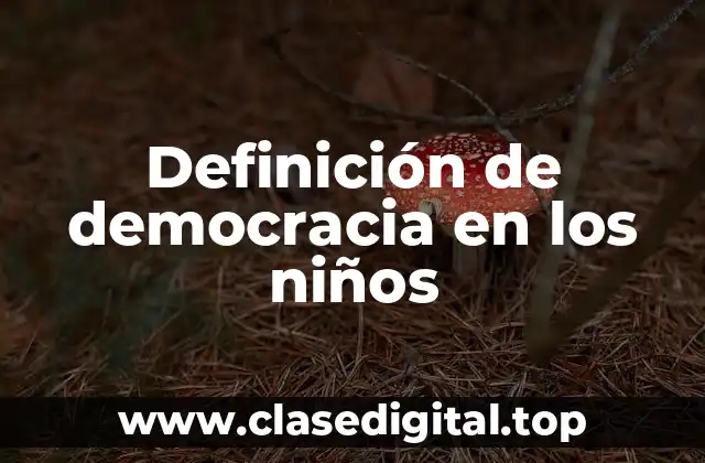 Definición de democracia en los niños