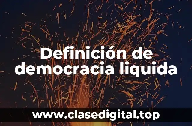 Definición de democracia liquida