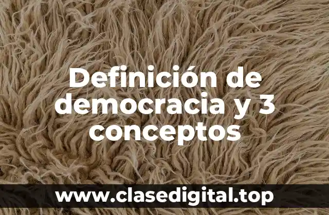 Definición de democracia y 3 conceptos