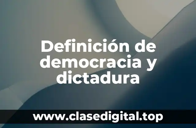 Definición técnica de democracia