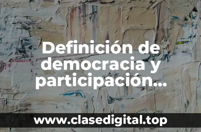 Definición técnica de democracia
