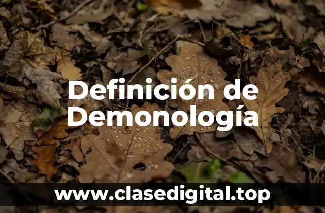Definición de Demonología