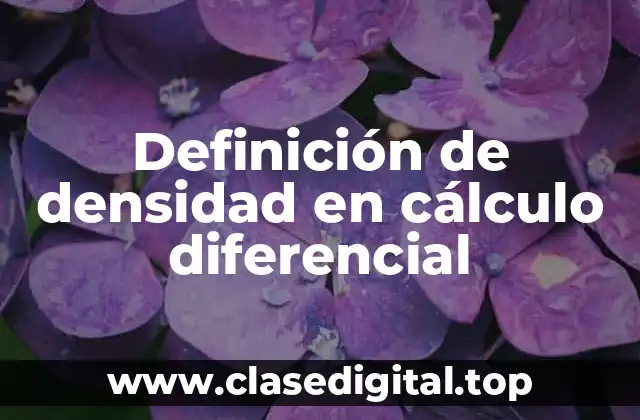 Ejemplos de densidad en cálculo diferencial