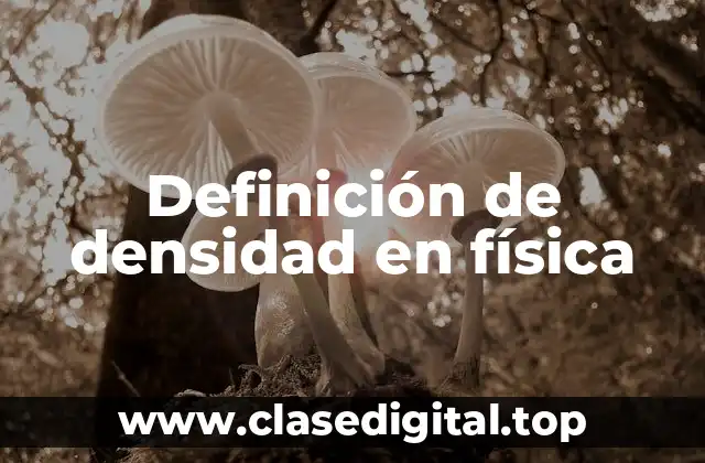 Definición técnica de densidad
