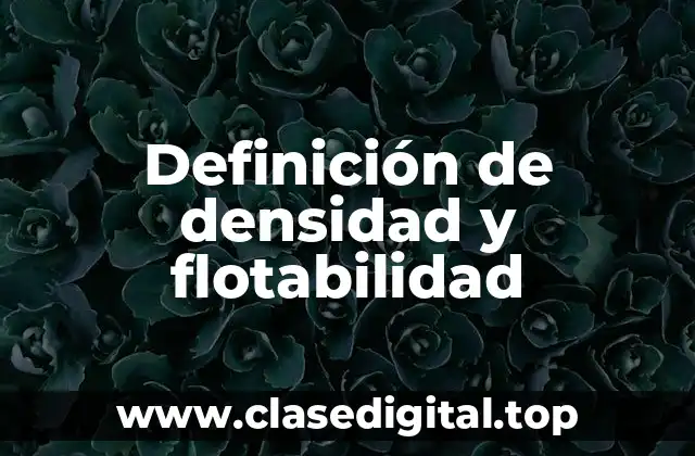 Definición de densidad y flotabilidad