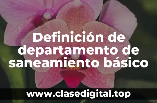 Definición de departamento de saneamiento básico