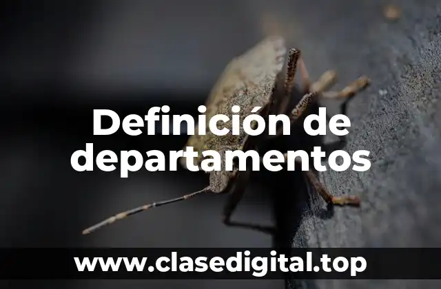 Definición de departamentos
