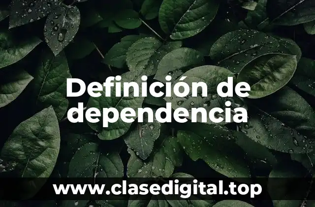 Definición de dependencia