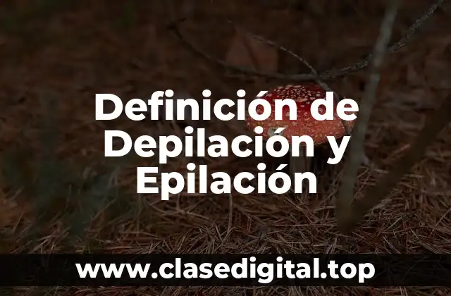 Definición de Depilación y Epilación