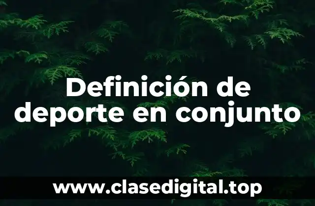 Definición de deporte en conjunto