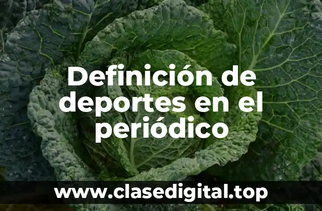 Definición de deportes en el periódico