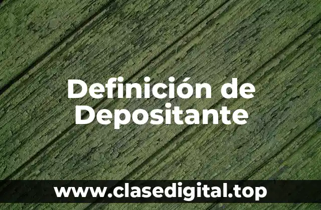 Definición de Depositante