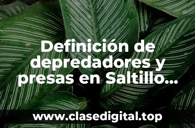 Definición de depredadores y presas en Saltillo, Coahuila