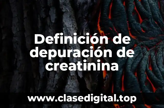 Definición de depuración de creatinina