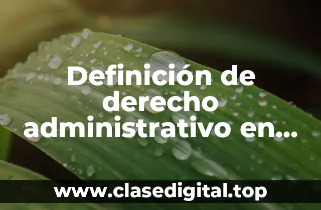 Definición de derecho administrativo en Guatemala