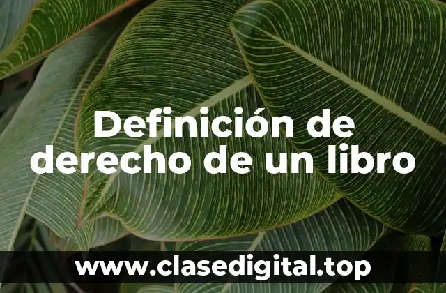 Definición de derecho de un libro