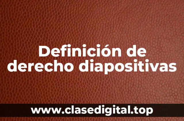 Definición de derecho diapositivas
