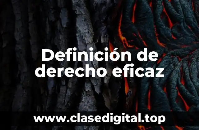 Definición de derecho eficaz