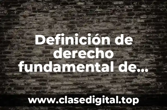 Definición de derecho fundamental de Ferrajoli