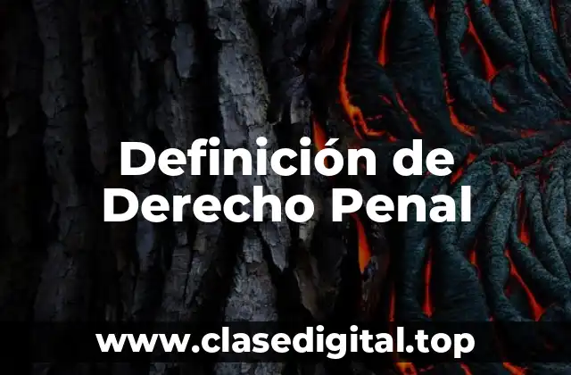 Definición técnica de Derecho Penal