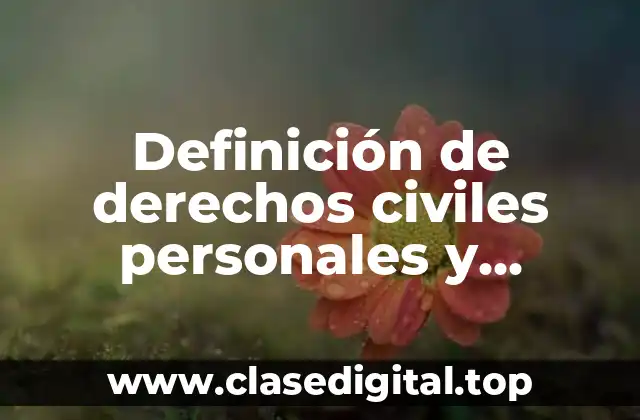 Definición de derechos civiles personales y patrimoniales