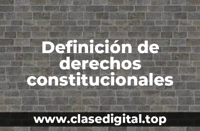 Definición técnica de derechos constitucionales