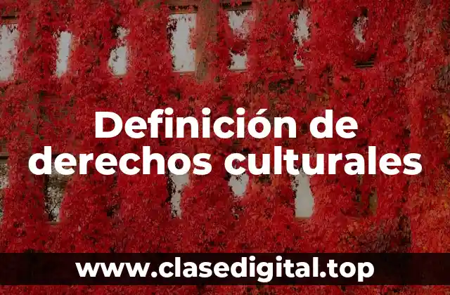 Definición técnica de derechos culturales