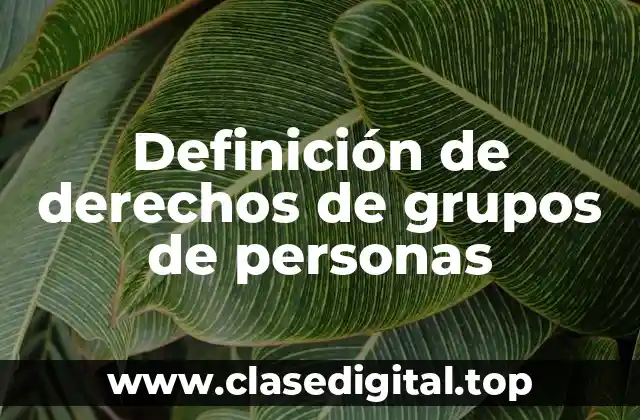 Definición de derechos de grupos de personas