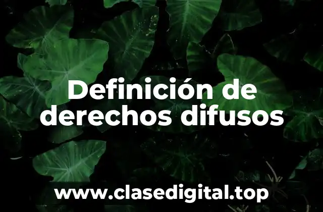 Definición de derechos difusos
