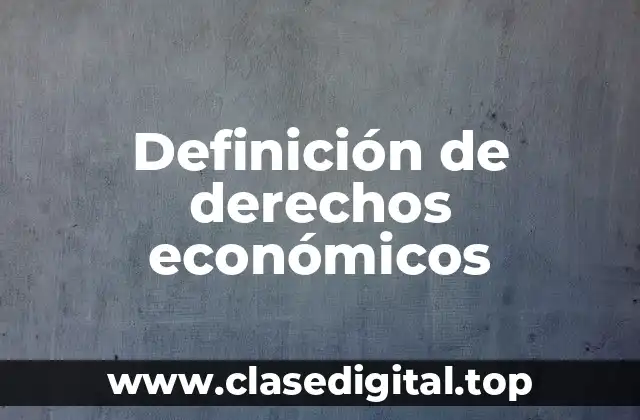 Definición de derechos económicos