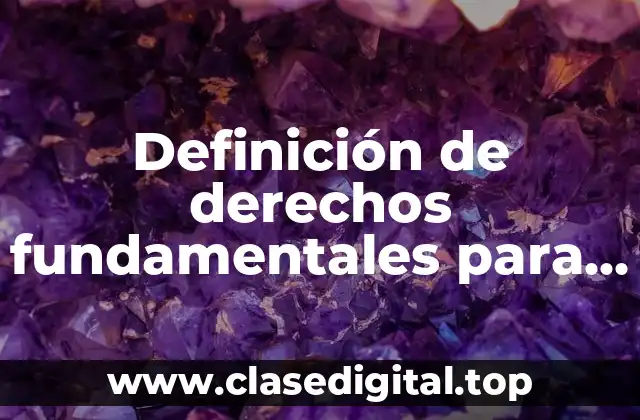 Definición de derechos fundamentales para niños