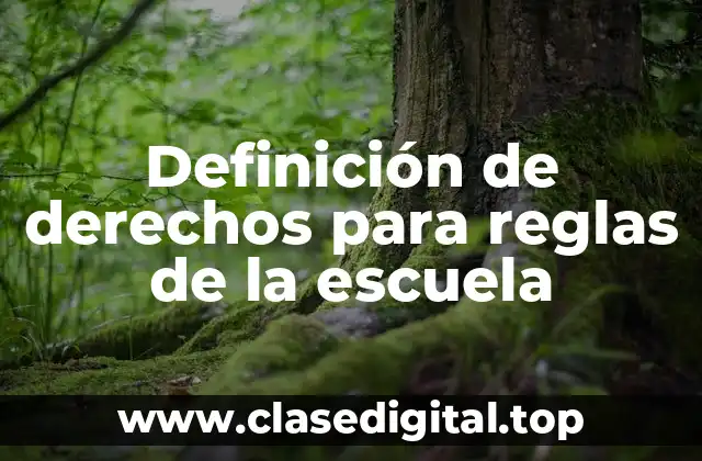 Definición de derechos para reglas de la escuela