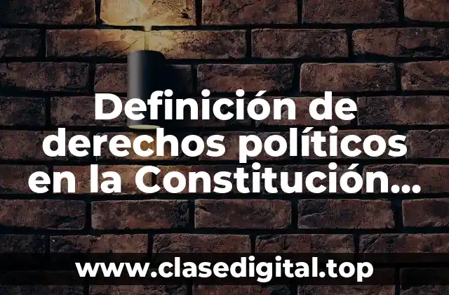 Definición de derechos políticos en la Constitución Mexicana